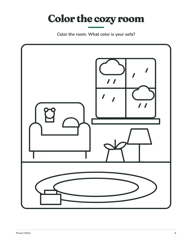 Color the cozy room