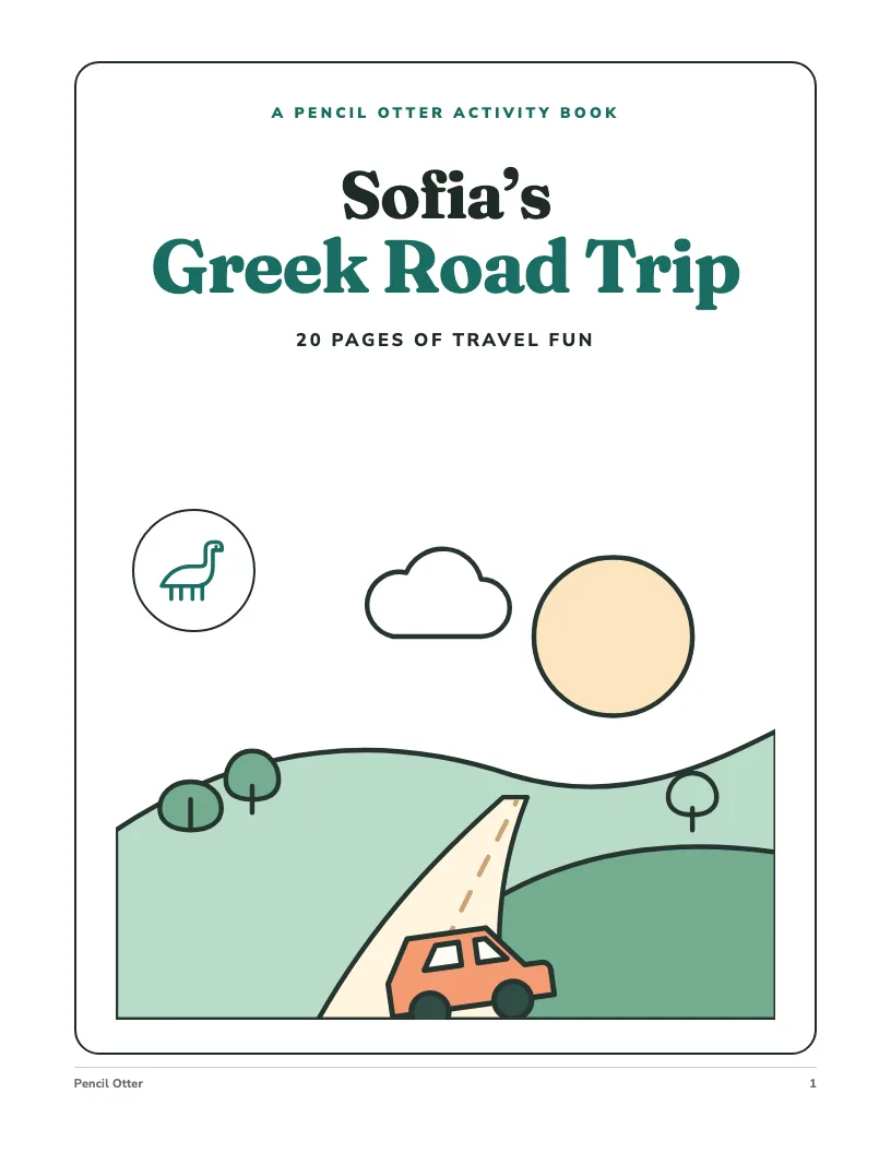 Cover of a sample road-trip pack: “Sofia’s Greek Road Trip”